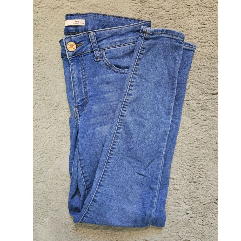 SO Denim Jeggings Flat Comfort Waist Jeggings Pants Medium Wash Juniors Size 7